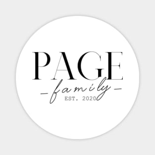 Page Family EST. 2020, Surname, Page Magnet